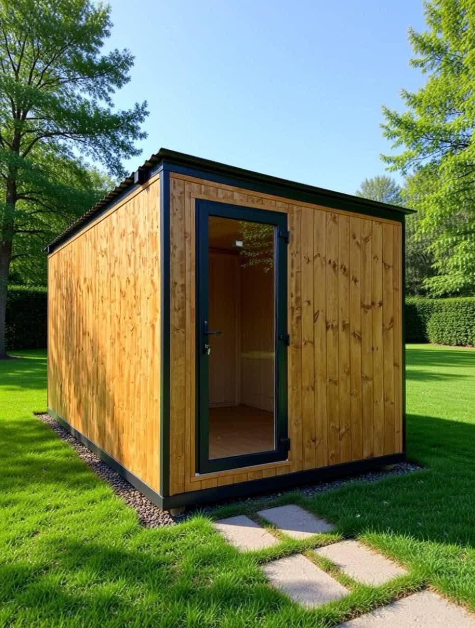 Бытовка с стеклянной дверью